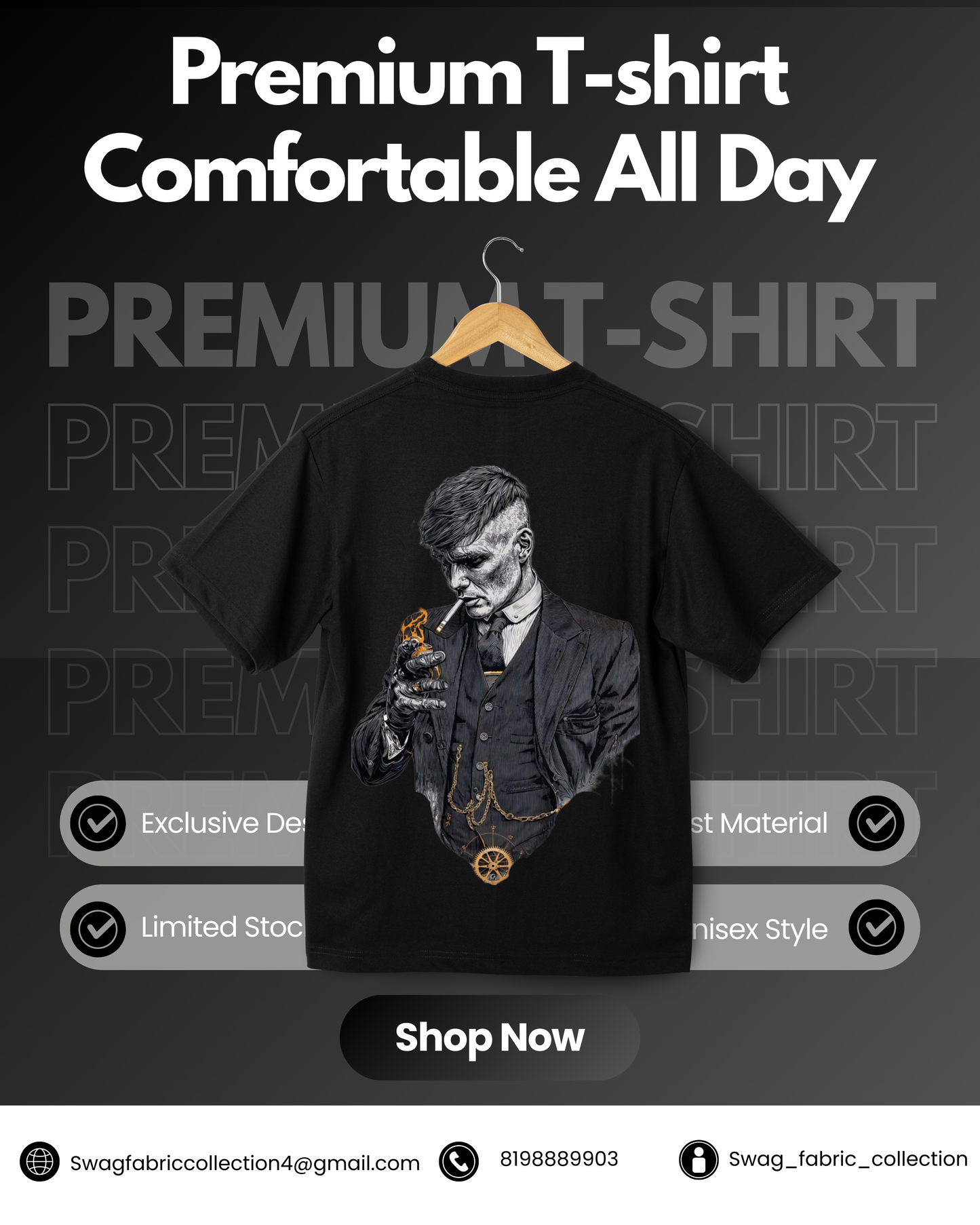 Premium Graphic T-Shirt – Exclusive Streetwear Design | Swag Fabric Collection