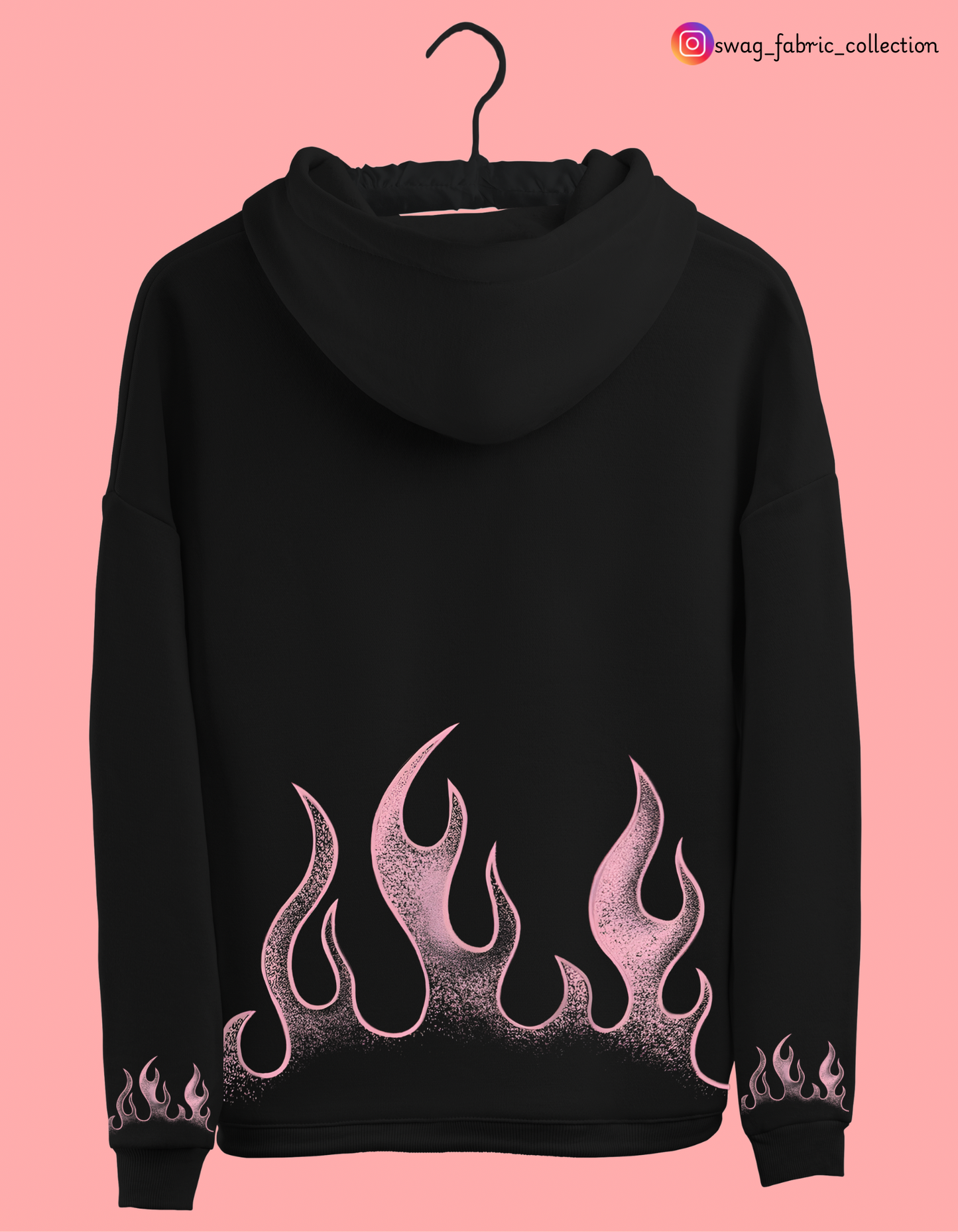 Pink Flame “Swag” Hoodie – Street Heat Edition | Swag Fabric Collection