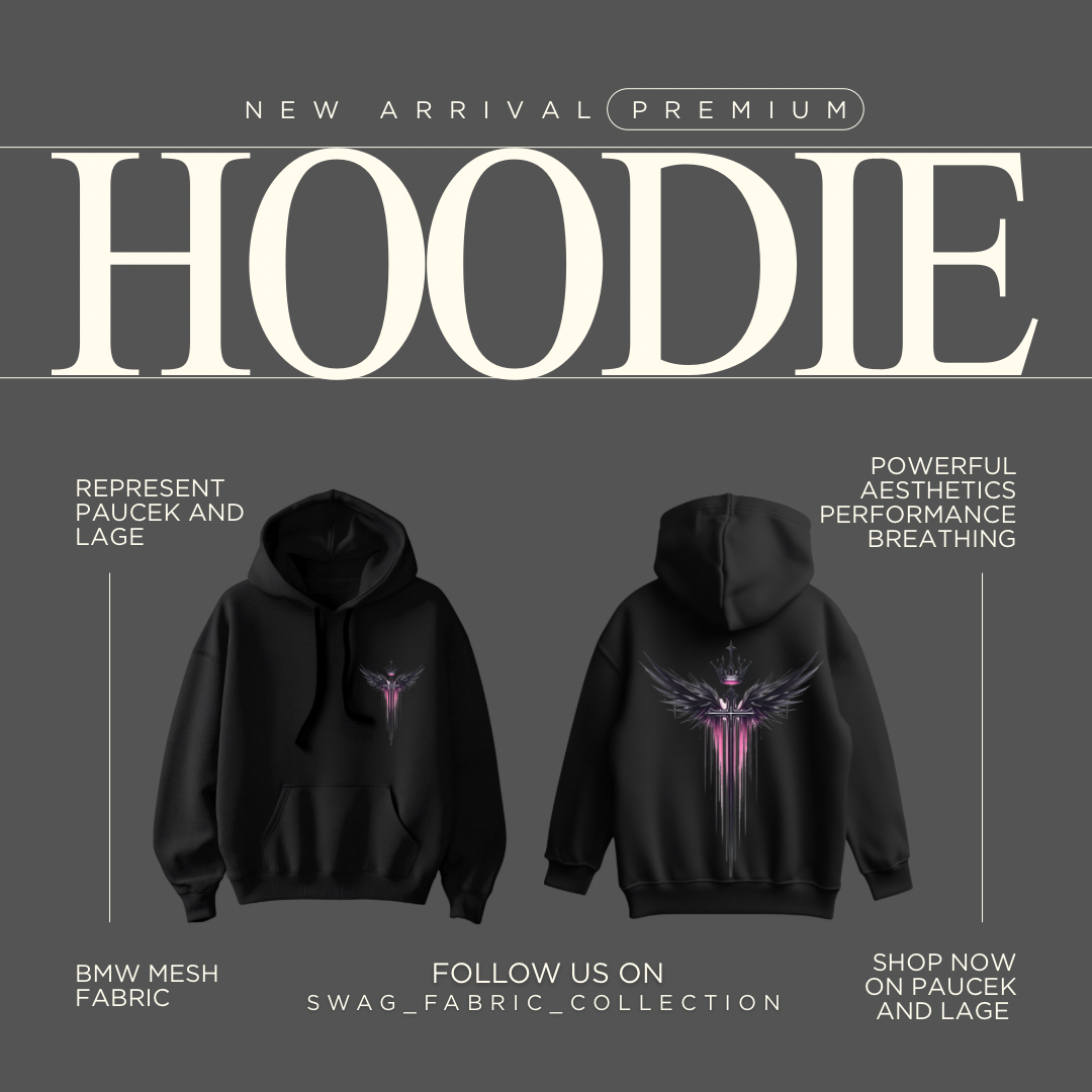 Crowned Wings “Swag” Hoodie – Royal Streetwear Edition | Swag Fabric Collection