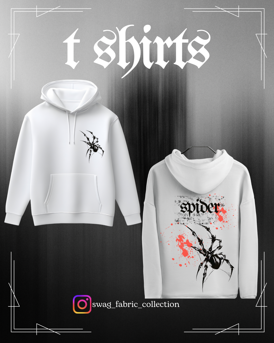 “Spider Ink Street Hoodie – Swag Fabric Collection”
