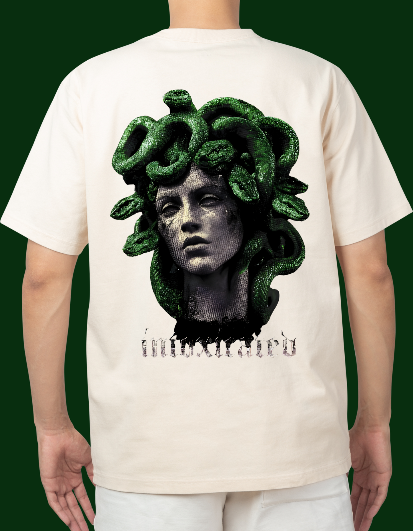 “Medusa Stone Oversized Graphic T-Shirt – Swag Fabric Collection”