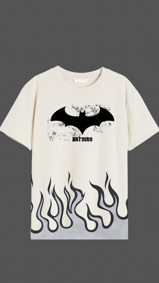Flame “Batman” T-Shirt – Dark Streetwear Edition | Swag Fabric Collection